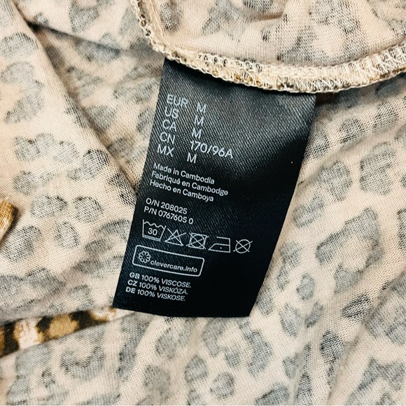 H & M Leopard Sleeveless Jersey Maxi Dress sz Medium - Picture 8 of 9